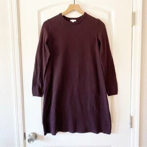 J. Jill Maroon Crewneck Long Sweater Tunic XS Petite